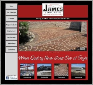 James Concrete Website Thumbnail